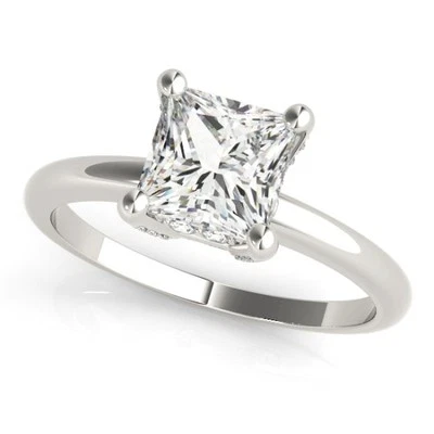 1.52 carat Radiant Cut Diamond Engagement Ring 14k White Gold G SI enhanced #101 - Image 1 of 4