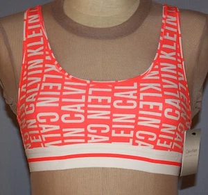 Calvin Klein Womens Small Modern Modal Cotton Bralette Reversed Logo Nectar NWT - Picture 1 of 4