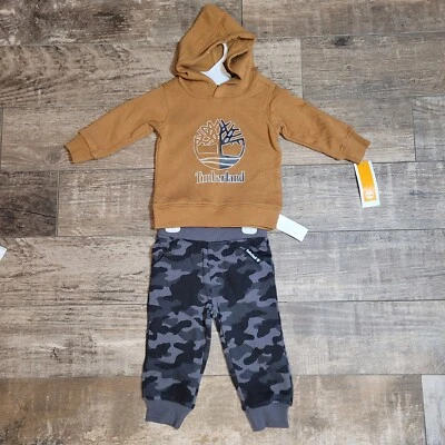 Timberland Conjunto de 2 Piezas Bebé Niños Sudadera con Capucha y Pantalones de Sudadera Talla 12M Nuevo Precio de Venta sugerido por el fabricante $55 Foto 1 de 4