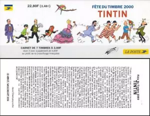 FRANCE dos du CARNET BC3305 ** MNH TINTIN Kuifje Milou HERGE BD comics 2000 - Photo 1/1