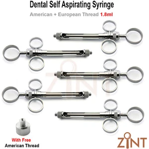 Jeringa anestésica dental autoaspirante 1,8 ml herramientas de laboratorio pasivas automáticas CE - Imagen 1 de 4