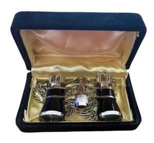 Saxon Opera Glasses Chrome With Case Cord Vintage Style Theatre Binoculars - Picture 1 of 14