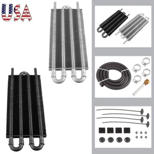 Fit for Car 4 Row Remote Transmission Oil Cooler Auto-Manual Radiator Converter - Picture 1 of 12