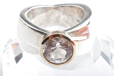 Kristall Ring 925 Sterlingsilber Gr. 54 massiv * - Bild 1 von 4