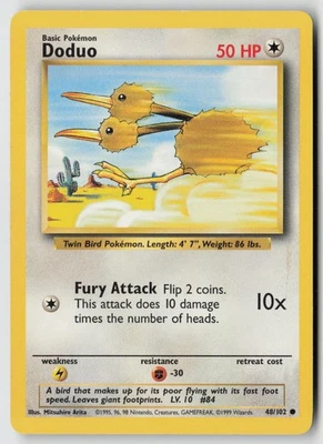 Doduo 048/102 - Base Set Normal - PTCG - LP - Image 1 of 2