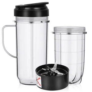2 Pack Replacement Blender Cups set for magic bullet ，22oz Tall Cup with Flip... - Picture 1 of 7