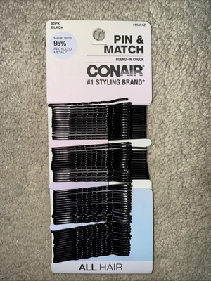 Conair Pin And Match  Bobby Pins Blend In Black Color 55351Z - Image 1 of 2