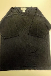 Lord & Taylor Shirt Womens Medium 100% silk  Short Sleeve Black - Picture 1 of 5