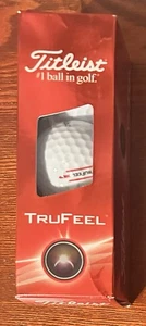 Titleist TruFeel Golf Balls - 1 Sleeve Brand New Never Opened - White 3 Pack - Picture 1 of 1
