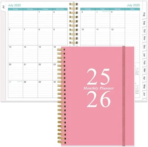 Planificador mensual 2025-2026 - julio 2025 - diciembre 6,4" x 8,5", rosa - Imagen 1 de 7