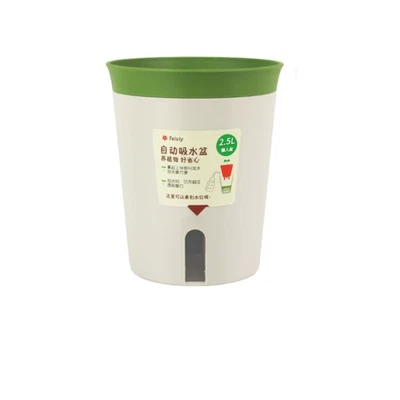 Maceta hidropónica perezosa auto riego plástico decoración oficina autoabsorbente Foto 1 de 4