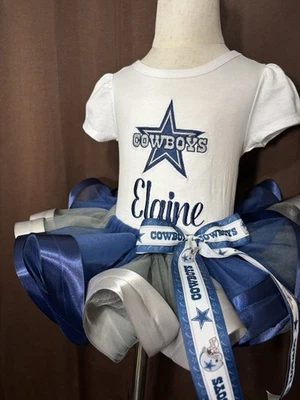 Set tutù nastro raso ispirato ai ventagli cowboy 2T ragazze 2 pezzi bambina neonato - Immagine 1 di 4