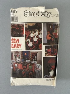 Simplicity Sew Scary Pattern 8889 Halloween Home Decor Tabletop Hallmark 1988 - Picture 1 of 5