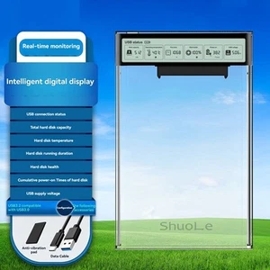 USB3 2 Enclosure for 2 5 Inch For SATA Drives with Wide Device Compatibility - Afbeelding 1 van 13