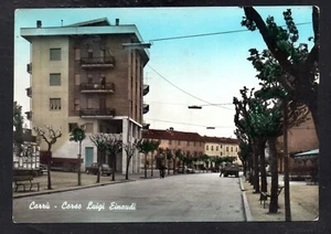 Cartolina Carrù Corso Luigi Einaudi ANIMATA AUTO (CR177) - Picture 1 of 2