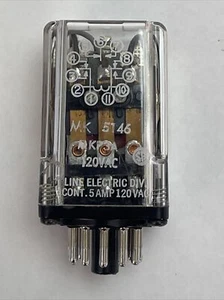 LINE ELECTRIC MK5146 RELAY 120VAC CONT.5A COIL 120VAC - Picture 1 of 6