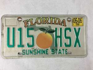 LICENSE PLATE FLORIDA SUNSHINE STATE U15 HSX - Picture 1 of 2