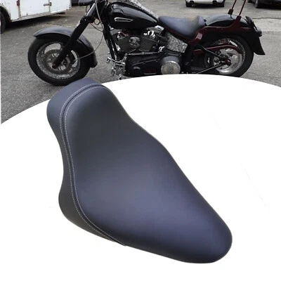 Asiento individual para conductor con cubo trasero negro motor para Harley Fat Boy Night Train FXSTB EE. UU. Foto 1 de 4