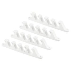 4pcs Chaise Adjustment Bracket, 5 Position Lawn Back Support Adjuster, White - Picture 1 of 5