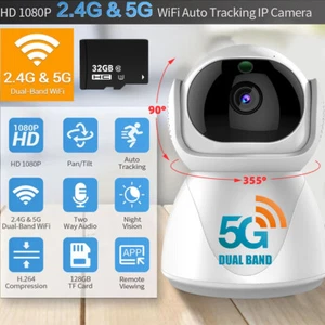 Smart Indoor PTZ Home Security Camera Dual Band WiFi Camera Baby Pet Monitor 32G - Picture 1 of 20