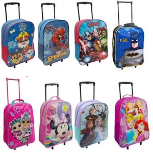 Disney KIDS BOYS GIRLS CABIN TROLLEY CASE WHEELED BAG SUITCASE HAND LUGGAGE - Picture 1 of 51