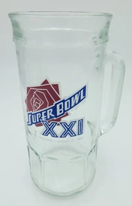 Super Bowl 21 XXI 1987 Stein Mug Beer Glass Rose Bowl Fisher NY Giants Superbowl - Picture 1 of 7