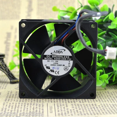 ADDA  AD0812XB-Y52 DC 12V 0.52A  3-wire 80x80x32mm Case Cooling Fan  - Image 1 of 4
