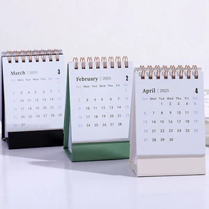 Small Desk Calendar 2025 Monthly Desktop Calendar Coiled Personal pretty good - Picture 1 of 15