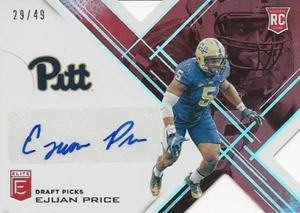 2017 Panini Elite Ejuan Price RC AUTO #/49 Baltimore Ravens Pittsburgh Rams - Picture 1 of 2
