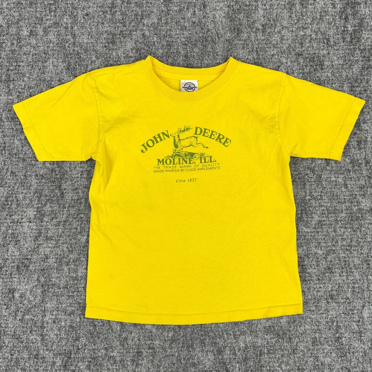 John Deere Boys Muscle T-Shirt - Classic Green Logo Tee, Durable Cotton, Generous Fit For Kids, Casual Wear