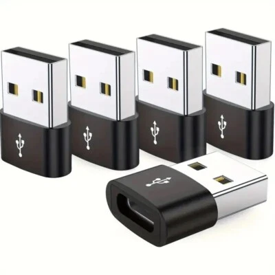 Paquete de 5 convertidores adaptadores USB-C 3.1 hembra a USB A macho OTG tipo C teléfono Android Foto 1 de 4