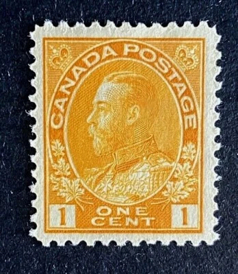 Canadian Stamp, Scott #105 1c King George V 1922 VF M/Hinge - Image 1 of 4