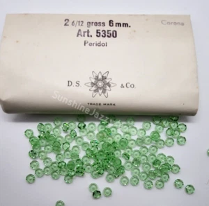 Factory Pack Swarovski Crystal Peridot 6mm Flat Spacer 5350 Beads; Vintage! - Picture 1 of 4