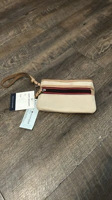 Cartera de muñeca Tommy Hilfiger vintage para mujer pequeña tostada bolso sin asas NUEVO Foto 1 de 4