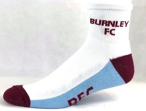 Burnley Football Club Soccer Quarter Socks White - Picture 1 of 3