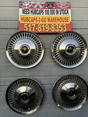 1966 Oldsmobile Cutlass 442 88 98 F85 ” Set Of 4 Diecast Rare 14” Hubcaps Oem - Image 1 of 4