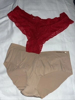 Victoria’s Secret Hip Hugger/Cheeky  Panties Seamless Lace Size XL Lot Of 2 - Image 1 of 2