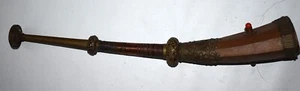 NEPAL RITUAL COPPER HORN, INSET STONES WOW! 1900S 18" PROV - Picture 1 of 4