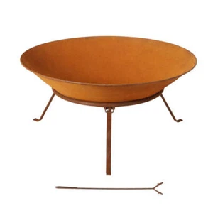 Grillz 70cm Fire Pit Rustic Iron Bowl Outdoor - Picture 1 of 7