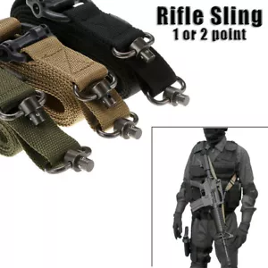 Retro Adjust Tactical Quick Detach QD 1 o 2 punti multi missione 1,2" fionda fucile - Foto 1 di 34