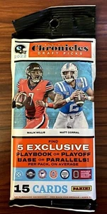 1 NEW 2022 PANINI CHRONICLES FOOTBALL DRAFT PICKS VALUE CELLO FAT PACK 15 CARDS - Picture 1 of 2