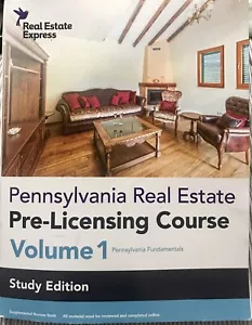 Real Estate Express Pennsylvania Pre-Licensing Course Volume 1 Study Edition - Picture 1 of 7