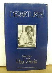 Departures Memoirs Paul Zweig 1986 HB/DJ First Edition First Printing - Imagen 1 de 1