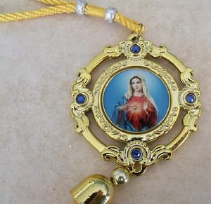 Nuevo Cordón Amarillo Percha Puerta Santísima Madre Inmaculado Corazón San Miguel Ornamento - Imagen 1 de 5