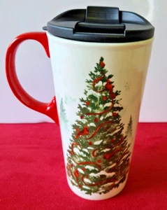 Cypress Refresh Christmas Heritage 17oz Ceramic Cup Travel Mug Coffee Tea - Picture 1 of 11