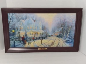 Thomas Kinkade Illuminated Canvas Bradford Exchange “A Holiday Gathering” #D1882 - Picture 1 of 13