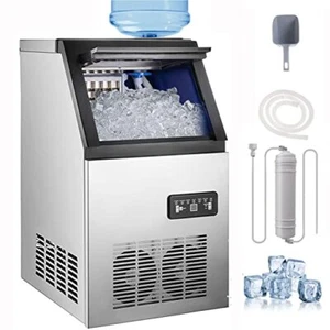 150LBS/24H Commercial Built-in Ice Maker Undercounter Ice Cube Machine Automatic - Picture 1 of 59
