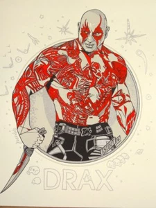 Tyler Stout Drax Handbill Print Poster Mondo Artist Guardians of the Galaxy - Picture 1 of 3