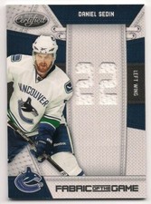 Daniel Sedin 10-11 Certified Fabric of the Game Jersey '22' /25