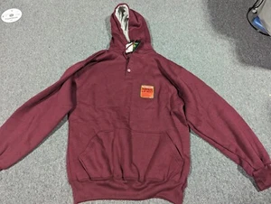 Neu Vintage McGregor Herren großer Thermo gefütterter Hoodie weinrot - Bild 1 von 9